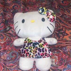 Hello Kitty Plush with Leopard Print Dress